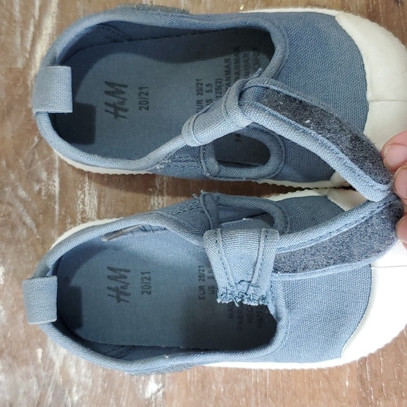 H&M cotton canvas light blue sandals size 5.5 - Picture 11 of 13
